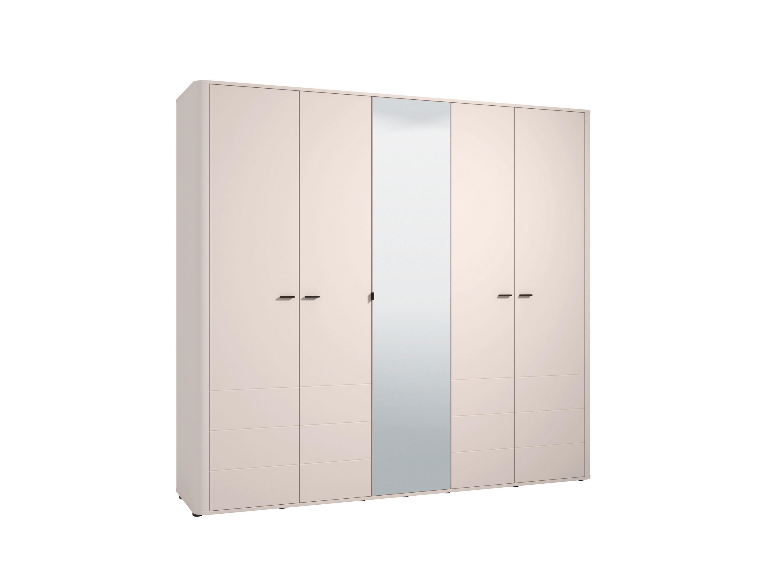 NYÍLÓAJTÓS SZEKRÉNY kasmír  - fekete/kasmír, Basics, műanyag/faalapú anyag (225/211/57cm) - Carryhome