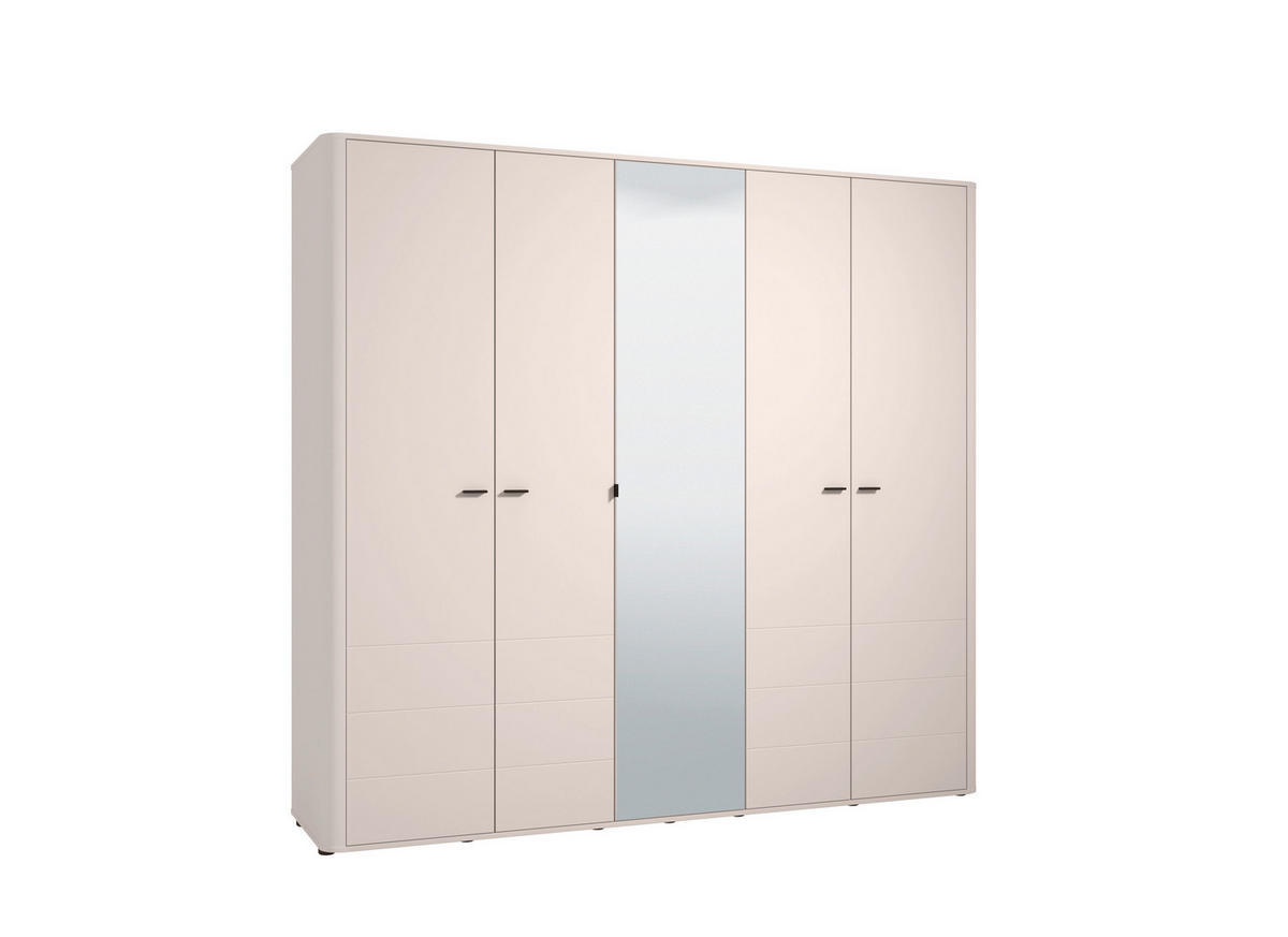 NYÍLÓAJTÓS SZEKRÉNY kasmír  - fekete/kasmír, Basics, műanyag/faalapú anyag (225/211/57cm) - Carryhome