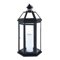 LATERNA - črna, Basics, kovina/steklo (25/51,5cm) - Ambia Home