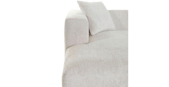 WOHNLANDSCHAFT Creme Chenille - Creme/Schwarz, MODERN, Kunststoff/Textil (178/356/225cm) - Carryhome
