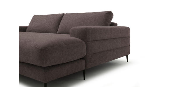 ECKSOFA  in Flachgewebe Hellbraun  253/177 cm  - Hellbraun/Schwarz, Design, Textil/Metall (253/177cm) - Dieter Knoll