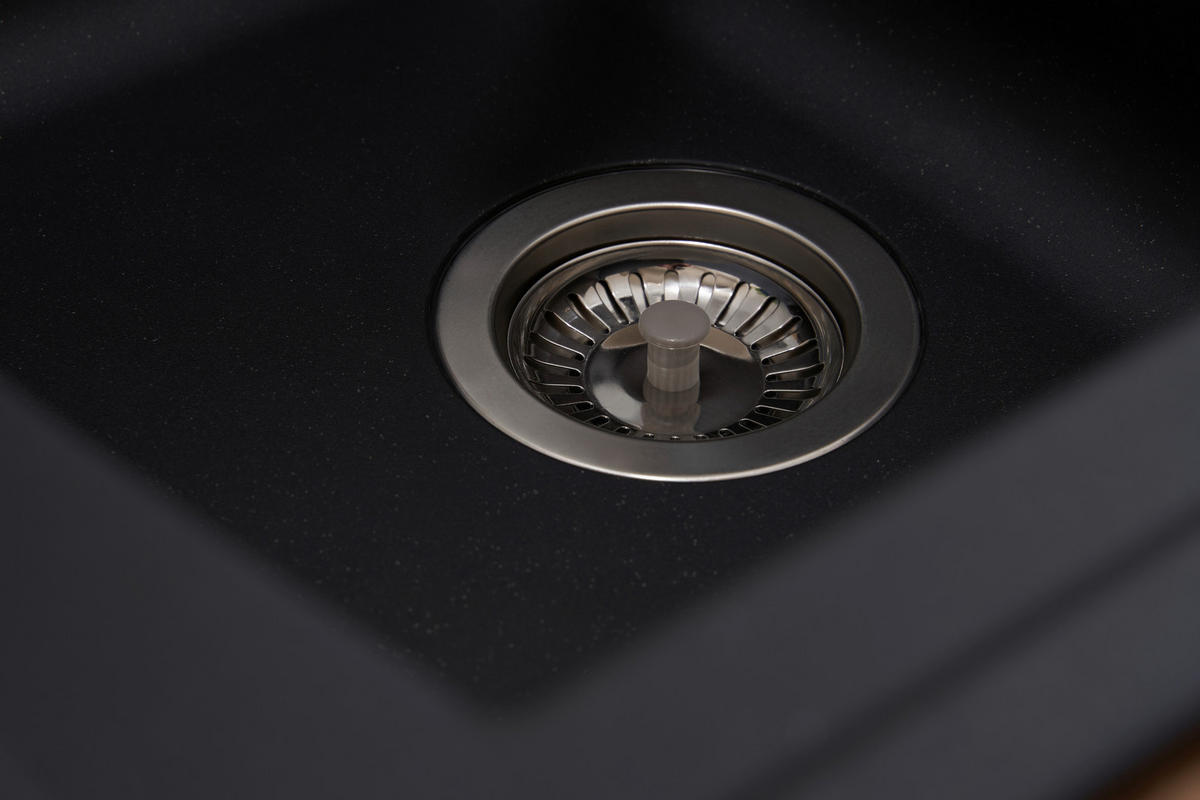 SPÜLE 1712BOSTON86X50S  - Schwarz, Trend, Glas/Kunststoff (86/20/50cm) - Respekta