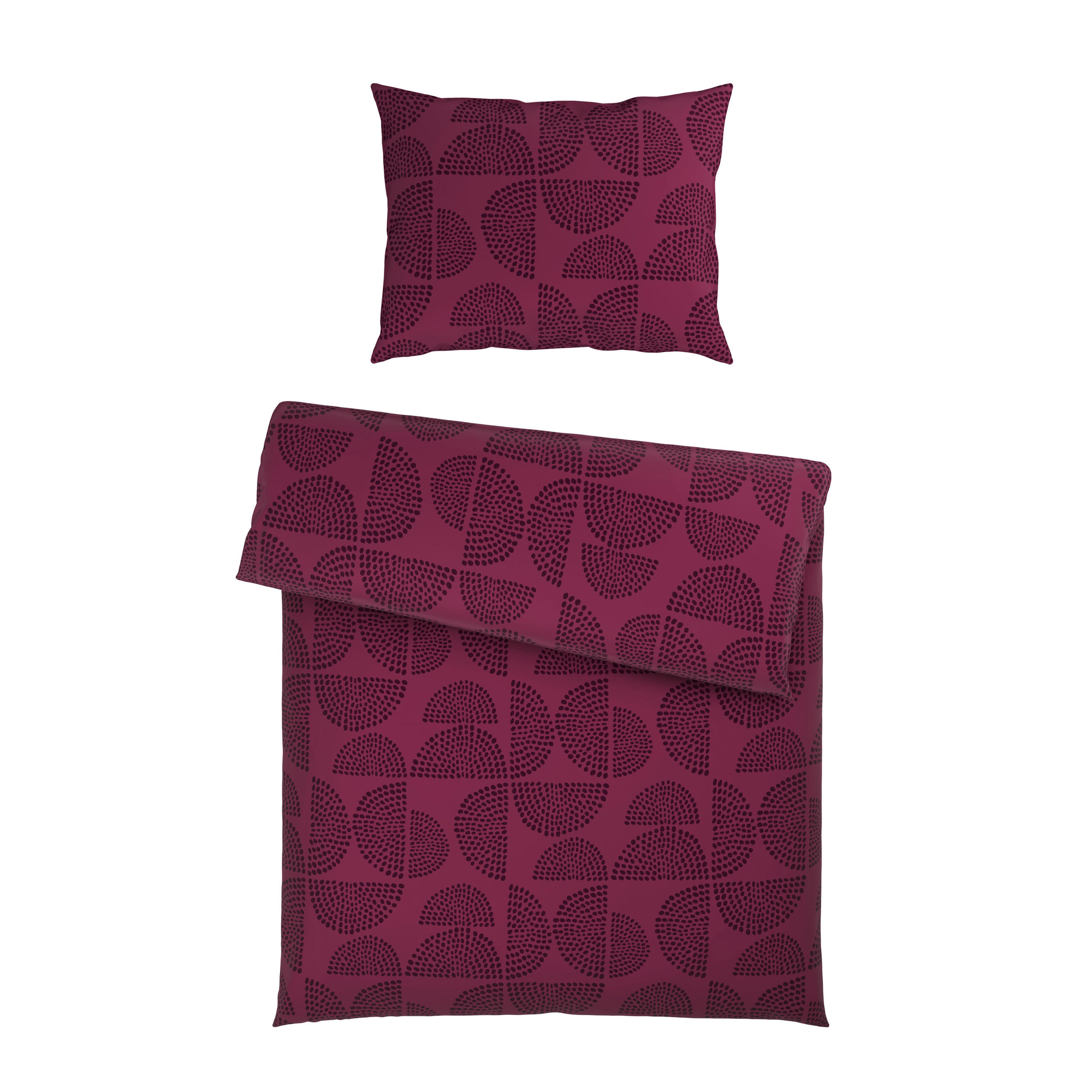 BETTWÄSCHE 2-teilig Satin 140/200 cm  - Bordeaux/Multicolor, KONVENTIONELL, Textil (140/200cm) - Novel