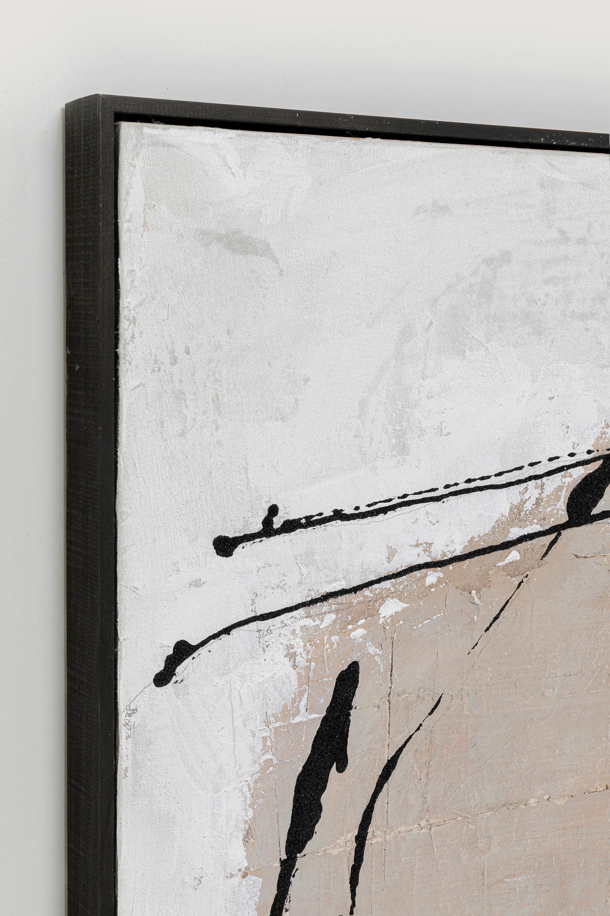 BILD Abstraktes  - Schwarz/Weiß, Design, Holz/Textil (100/100/5cm) - Kare-Design