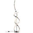 LED-STEHLEUCHTE Indigo 25/137 cm  - Chromfarben/Weiß, Design, Kunststoff/Metall (25/137cm) - Dieter Knoll
