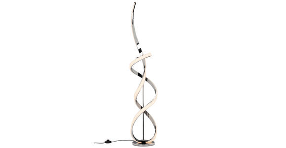 LED-STEHLEUCHTE Indigo 25/137 cm  - Chromfarben/Weiß, Design, Kunststoff/Metall (25/137cm) - Dieter Knoll