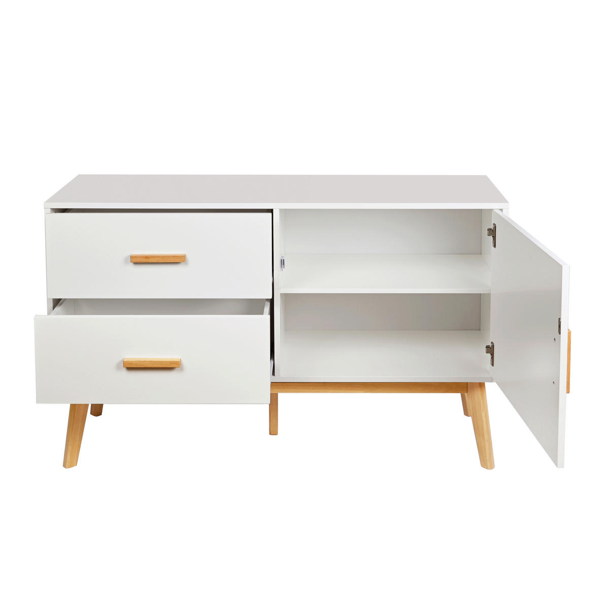 SIDEBOARD  in 120/72/40 cm  - Hellbraun/Weiß, MODERN, Holzwerkstoff (120/72/40cm) - MID.YOU