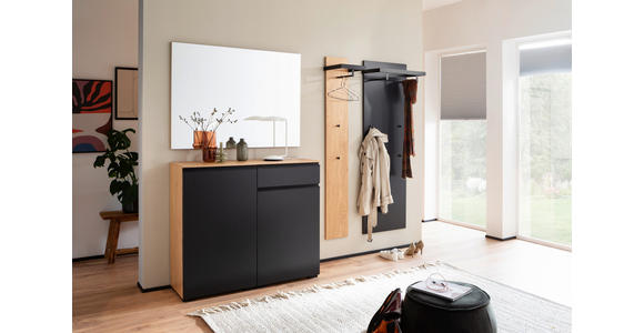 GARDEROBE 4-teilig in 120/200/38 cm - Eichefarben/Anthrazit, Design, Holz/Holzwerkstoff (120/200/38cm) - Moderano