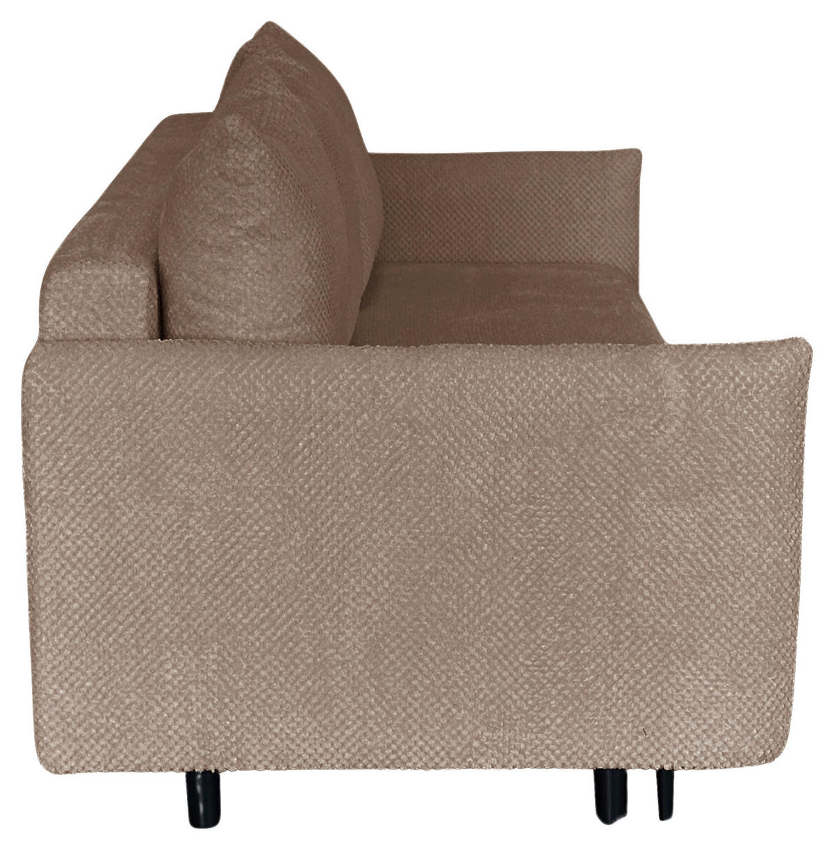 SCHLAFSOFA Webstoff Taupe  - Taupe/Schwarz, Design, Kunststoff/Textil (218/96/102cm) - MID.YOU