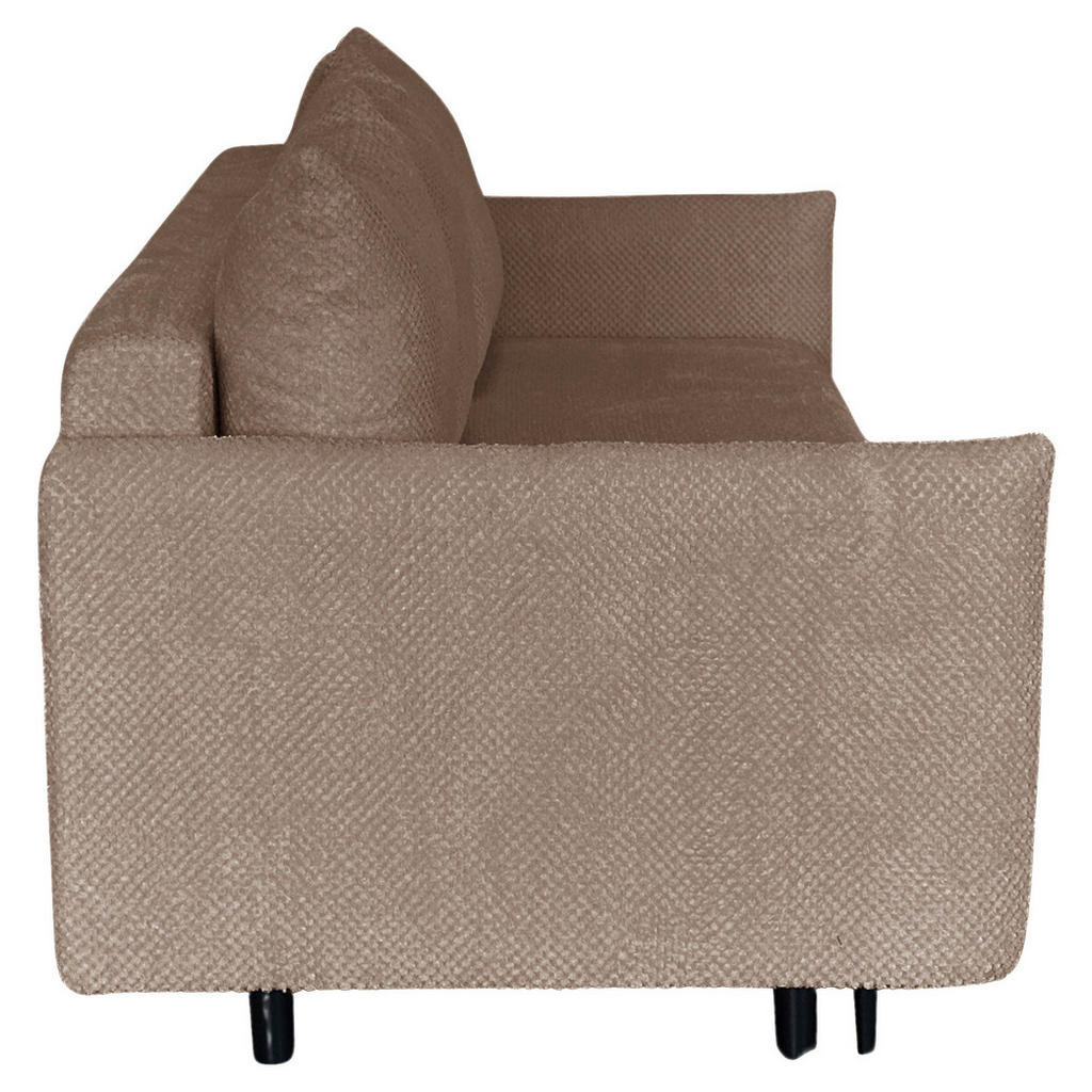 Thumbnail - Mid.you Schlafsofa, Taupe, Textil, 3-Sitzer, Füllung: Polyurethan (Pur), 218x96x102 cm, Made in EU, Liegefunktion, Wohnz...