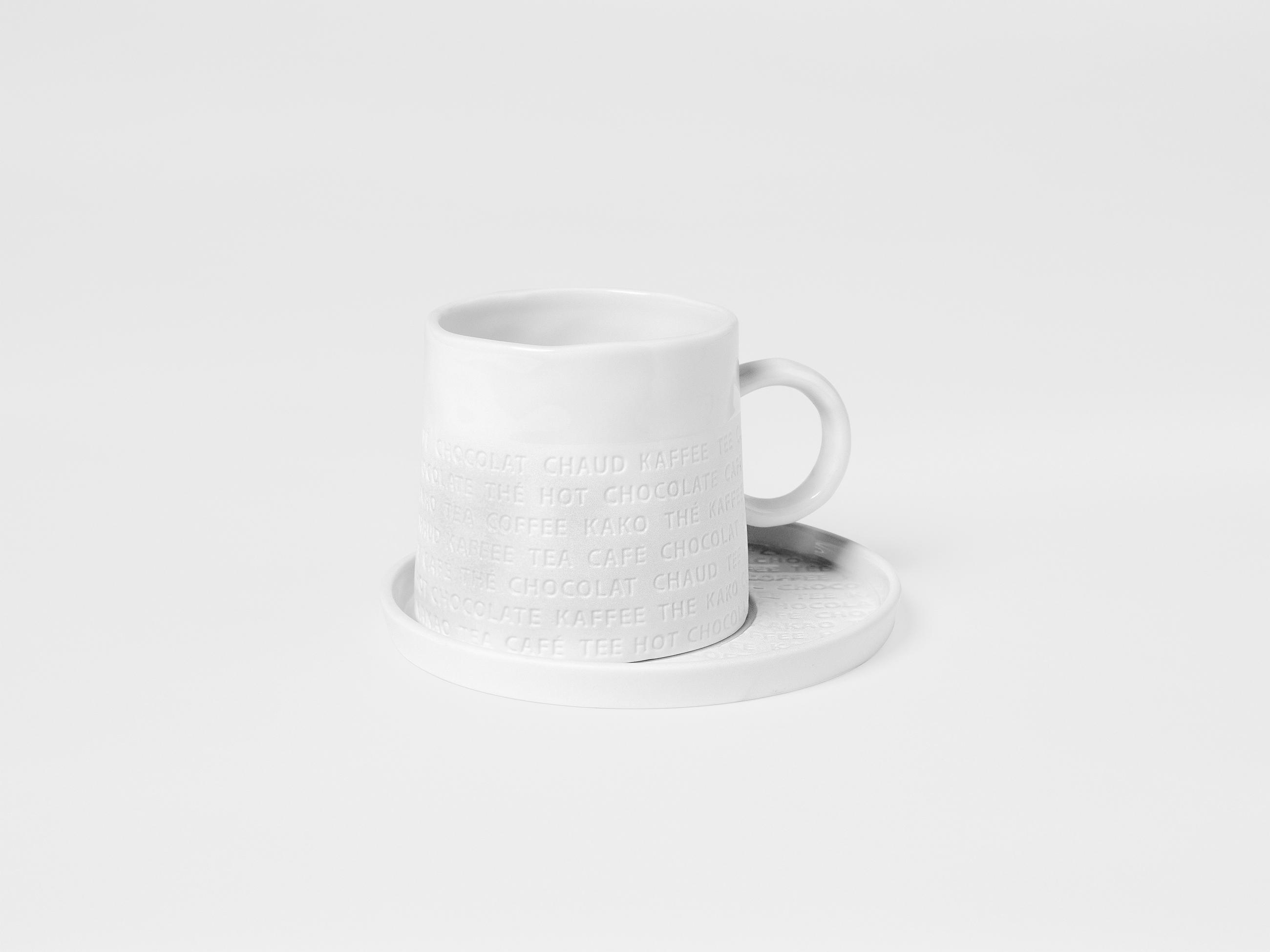 TASSE MIT UNTERTASSE  - Weiss, Basics, Keramik (13,5/8,5cm) - Räder