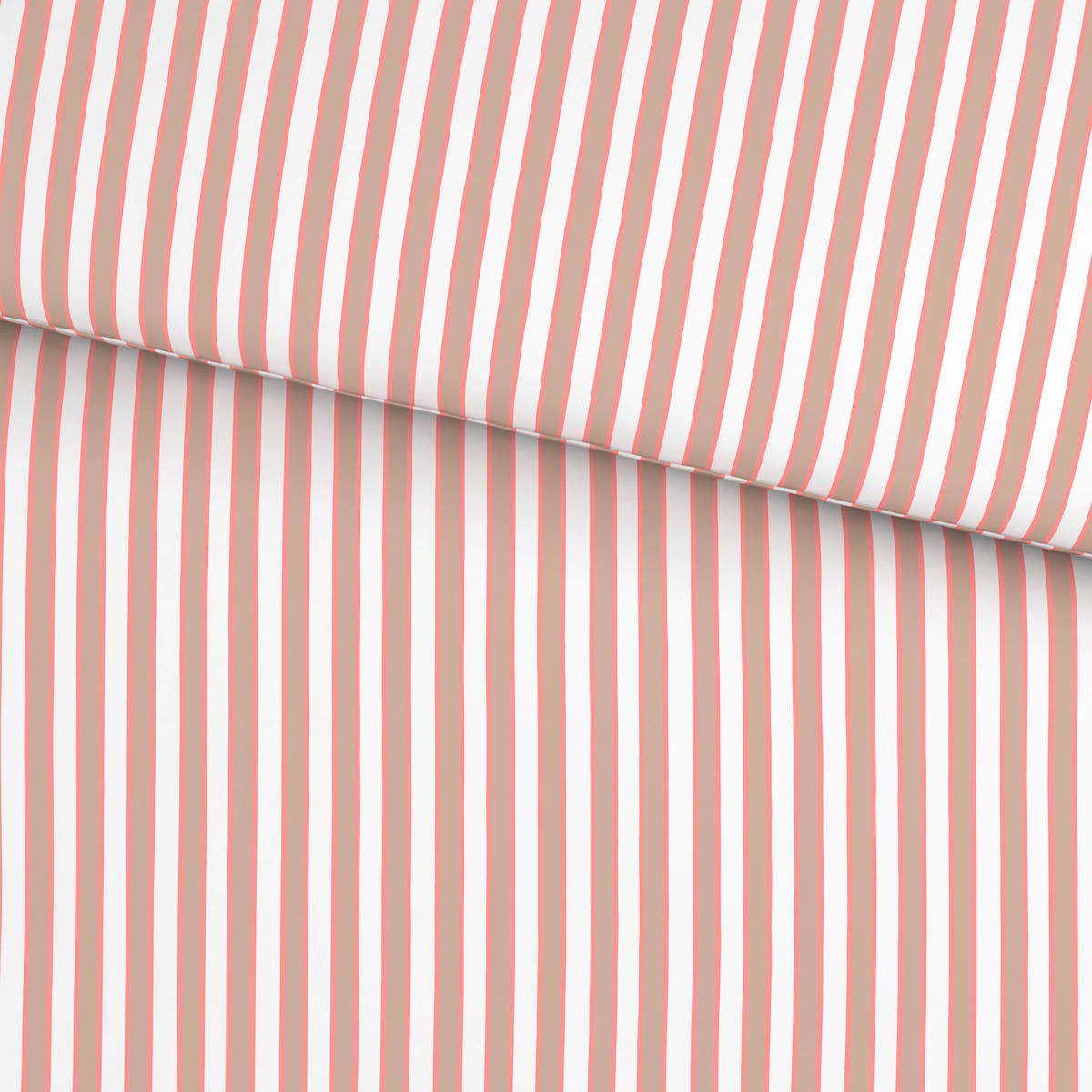 BETTWÄSCHE Renforcé 155/220 cm  - Braun/Weiß, Textil (155/220cm) - Novel