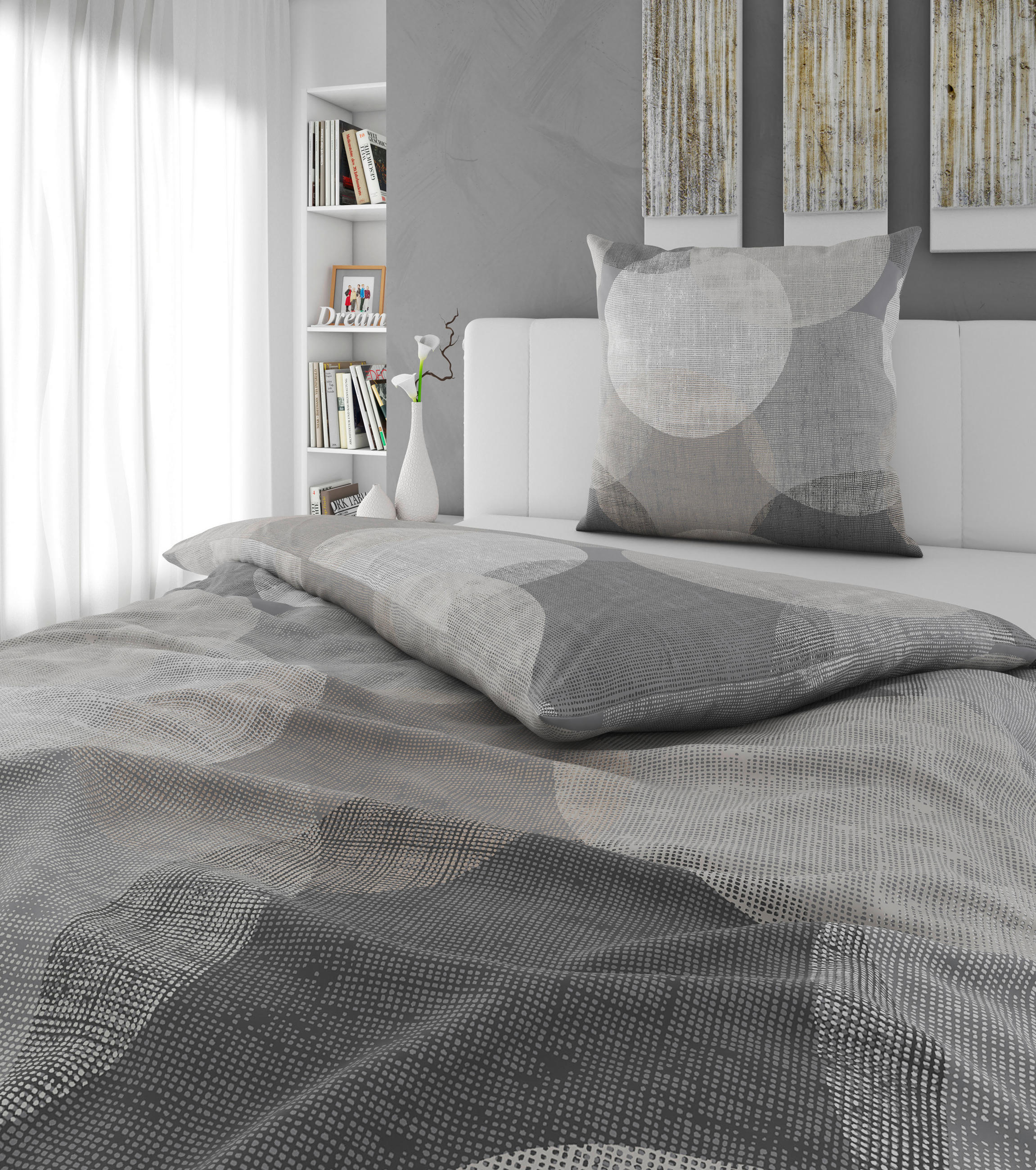 BETTWÄSCHE Flanell 135/200 cm  - Anthrazit, Textil (135/200cm) - Esposa