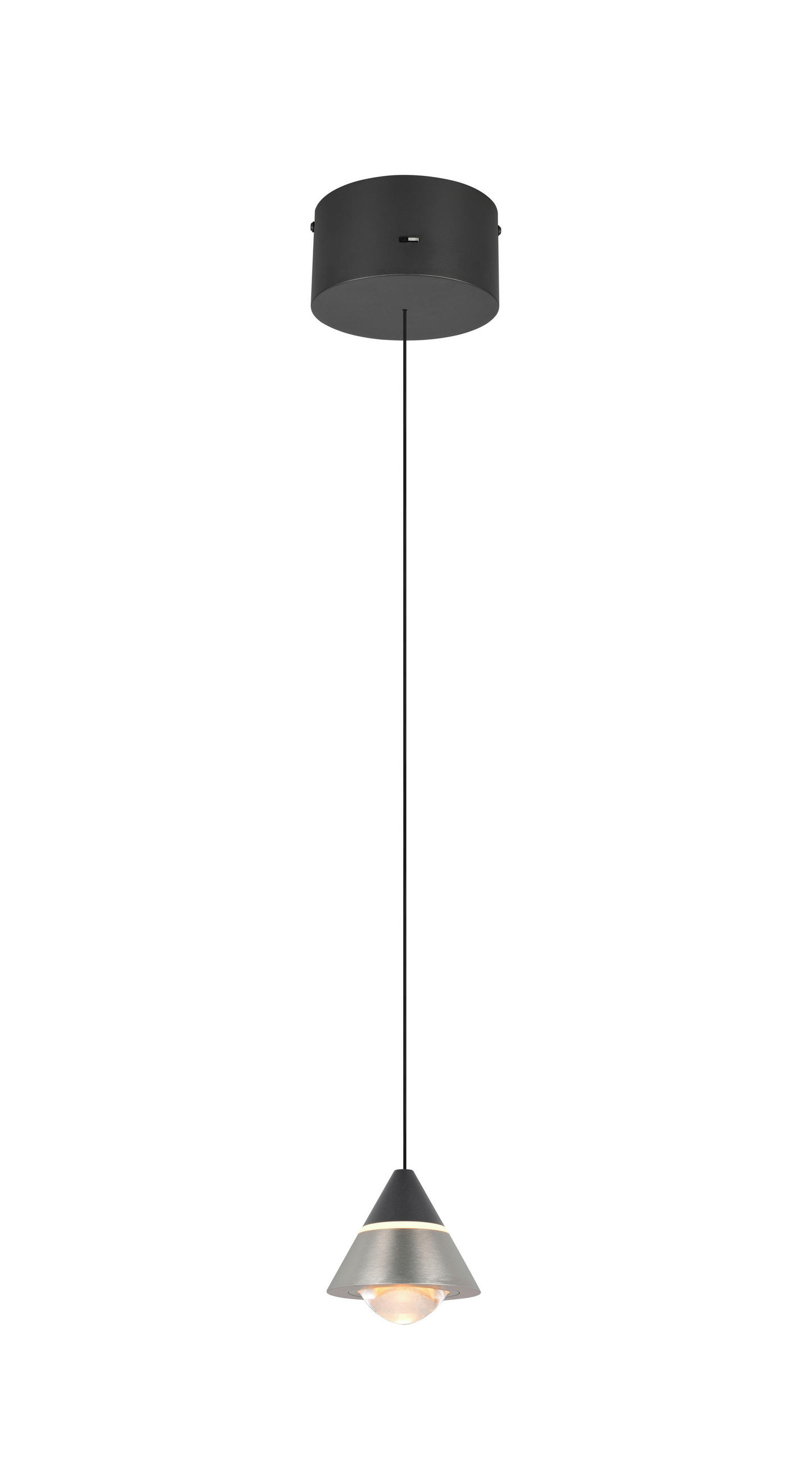 Trio Leuchten Led-Hängeleuchte Romeo Schwarz 200 cm