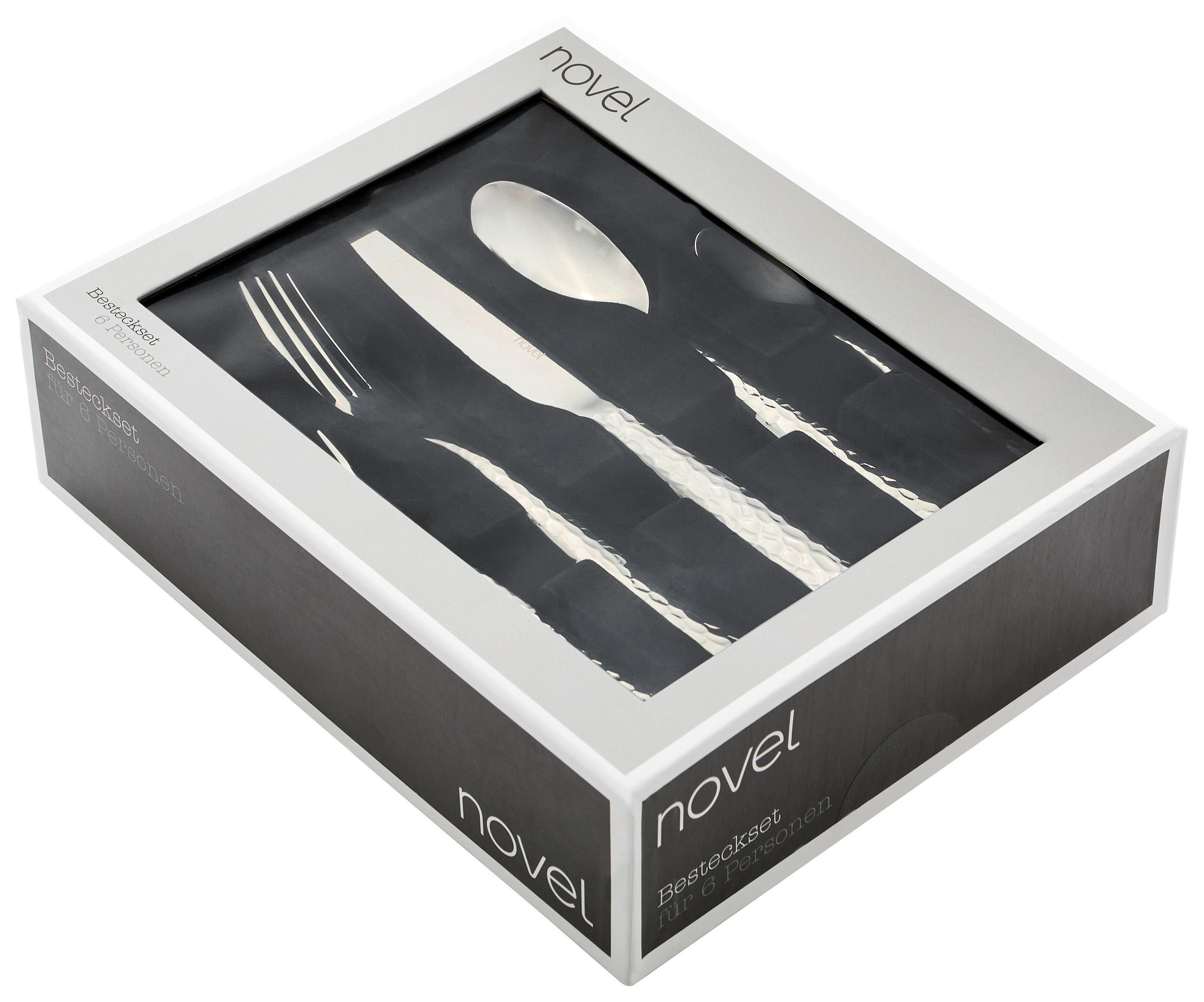BESTECKSET 30-teilig Edelstahl  - Edelstahlfarben, KONVENTIONELL, Metall - Novel
