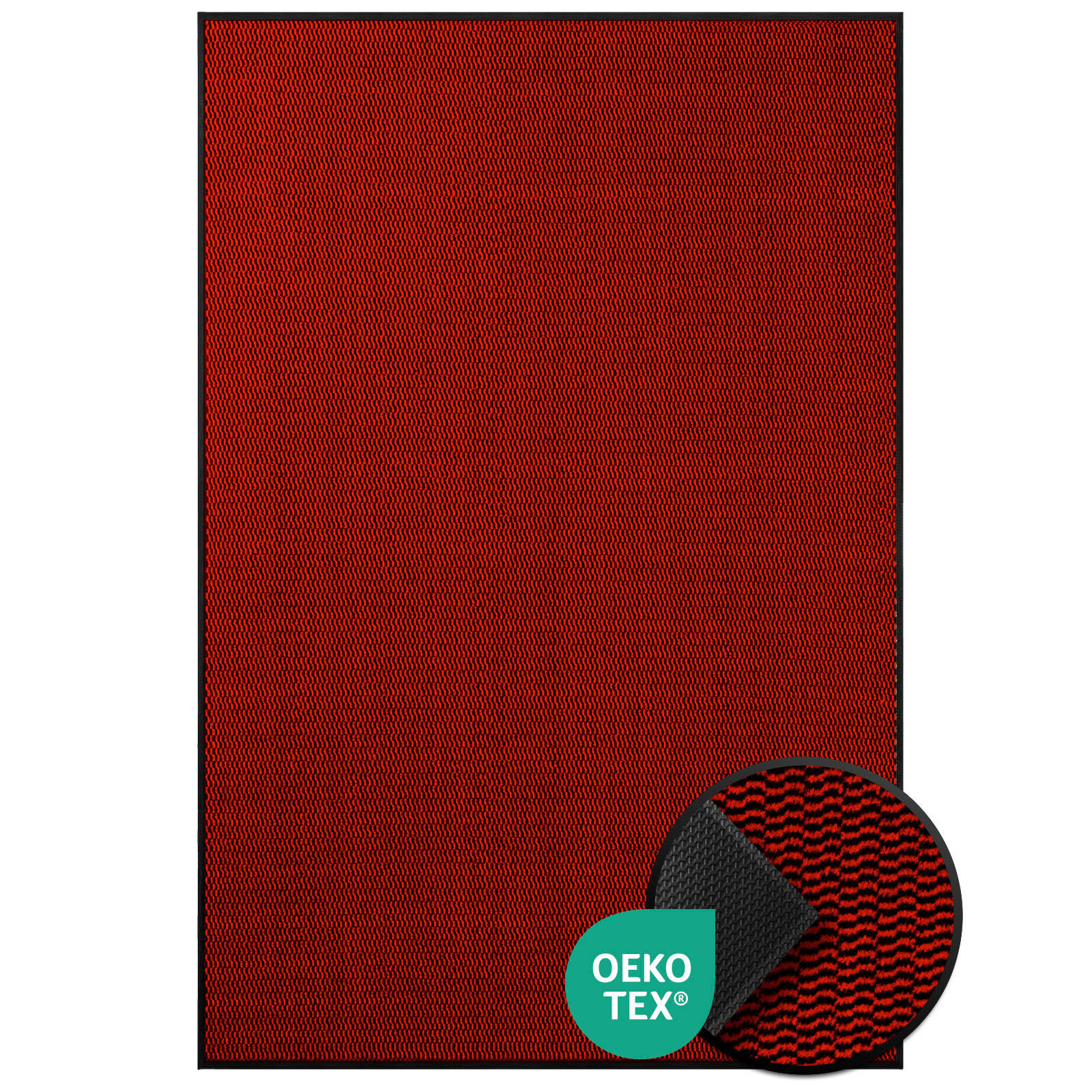 SCHMUTZFANGMATTE  120/180 cm  Rot  meliert  - Rot, Basics, Kunststoff/Textil (120/180cm) - Floordirekt