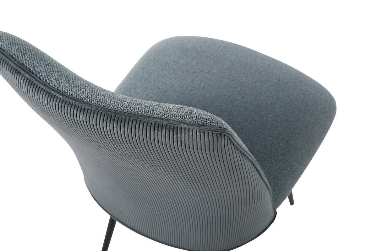 STOL, kovina, tekstil modra  - modra/črna, Design, kovina/tekstil (48/86/62cm) - Carryhome