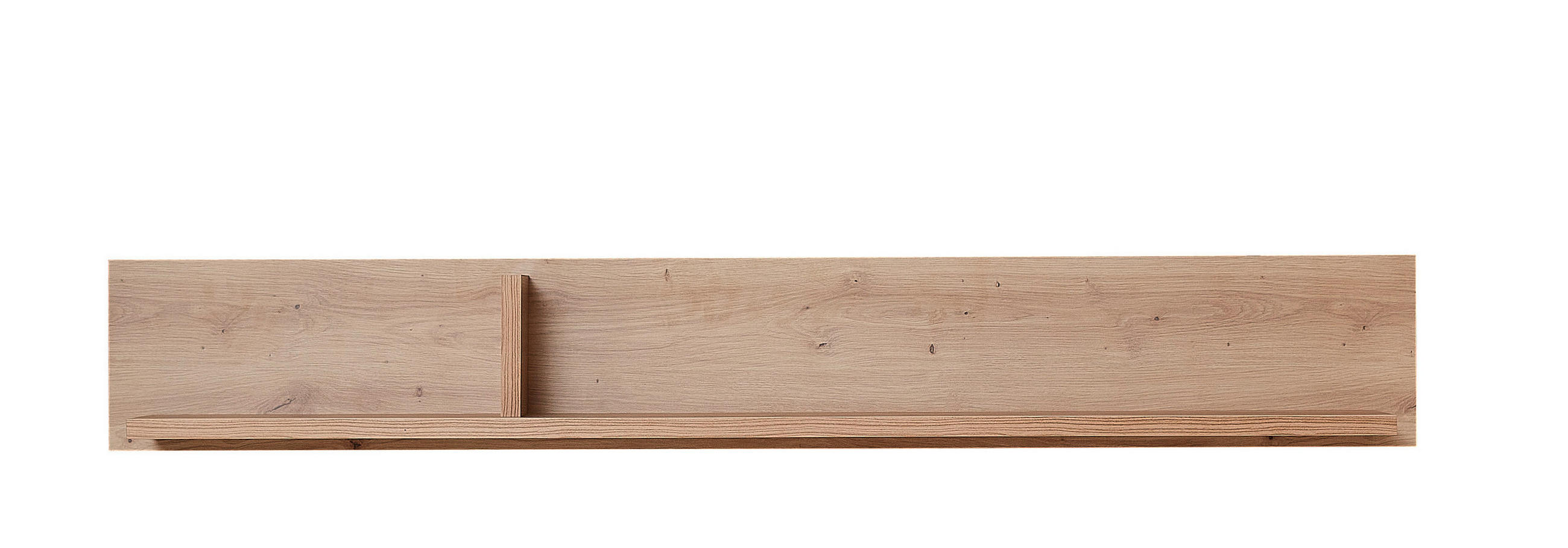 ZIDNA POLICA - boja jasena, Osnovno, pločasti materijal (150/22/22cm) - Linea Natura
