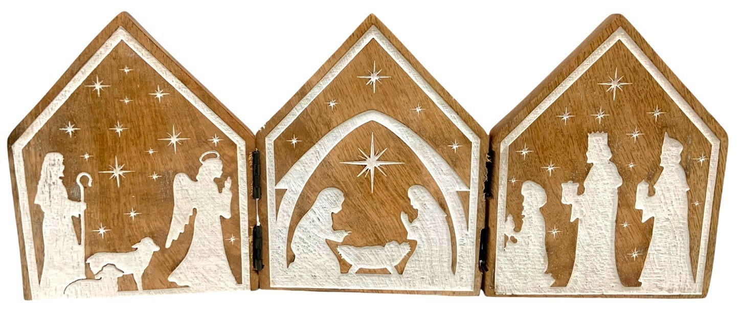 DEKOHÄUSCHEN  - Braun/Weiß, LIFESTYLE, Holz (15/1,5/36cm) - X-Mas
