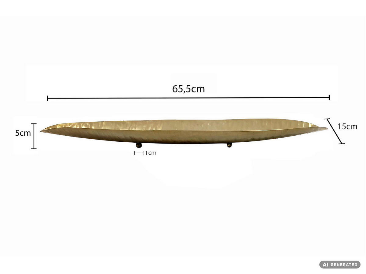 DEKOSCHALE - Goldfarben, Design, Metall (65,5/5/15cm) - Livetastic