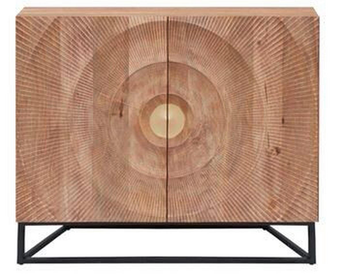 KOMMODE  in 100/90/45 cm  - Schwarz/Braun, Holz/Metall (100/90/45cm) - Kare-Design