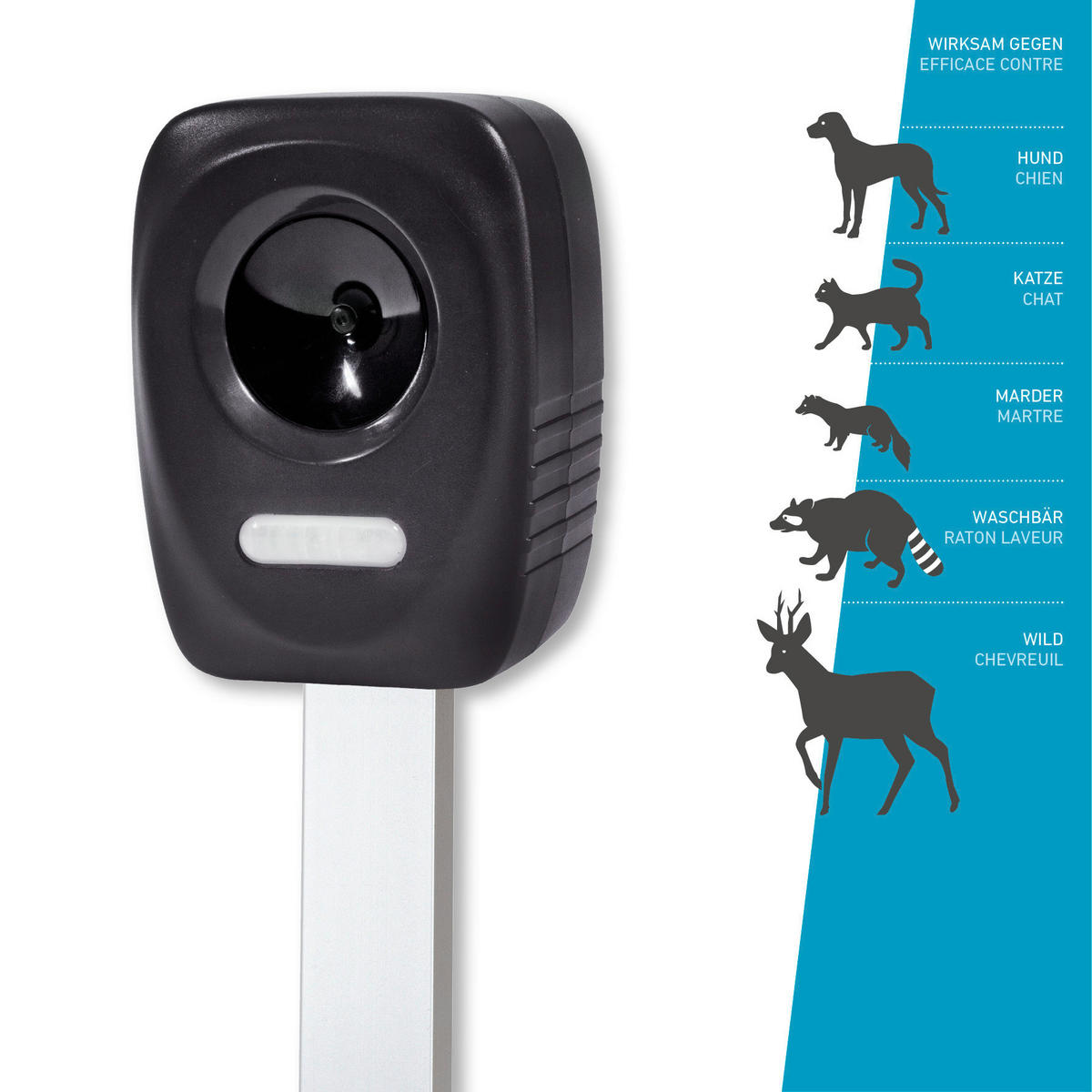 TIERVERTREIBER - Schwarz, Basics, Kunststoff (5,3/8/11,5cm)