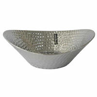DEKORAČNÍ MISKA - barvy stříbra, Basics, keramika (28,5/8/23,5cm)