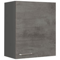 KÜCHENOBERSCHRANK 60/72/35 cm  in Schieferfarben  - Schieferfarben/Edelstahlfarben, MODERN, Holzwerkstoff (60/72/35cm) - Nobilia