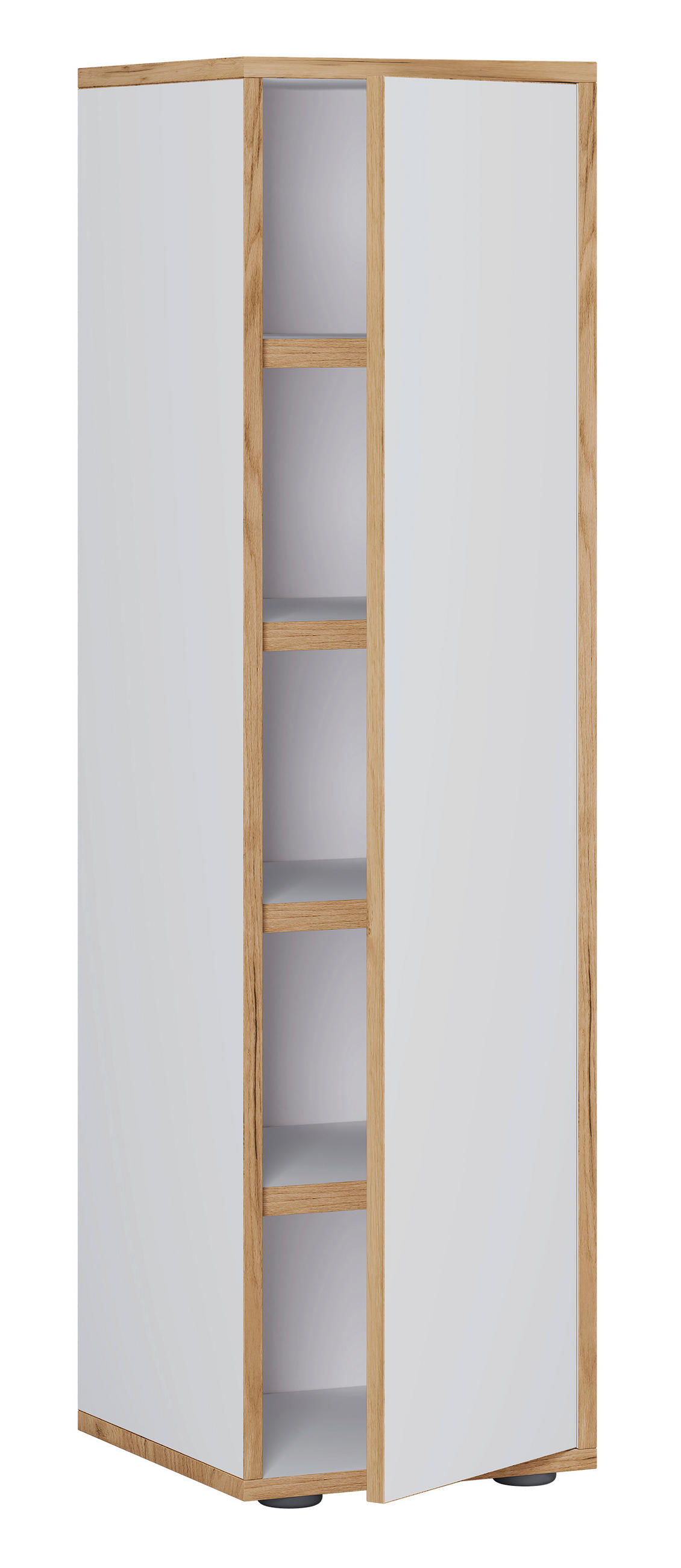 SCHUHSCHRANK  in 30/110/33 cm  - Honigeiche/Schwarz, Design, Holzwerkstoff/Kunststoff (30/110/33cm) - MID.YOU
