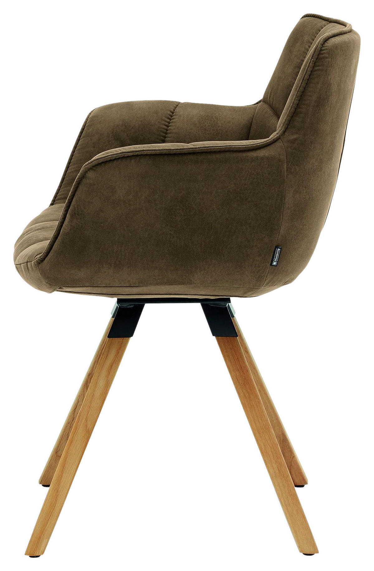 ARMLEHNSTUHL  in Mikrofaser  - Schlammfarben/Eichefarben, KONVENTIONELL, Holz/Textil (67/85/60cm) - Musterring
