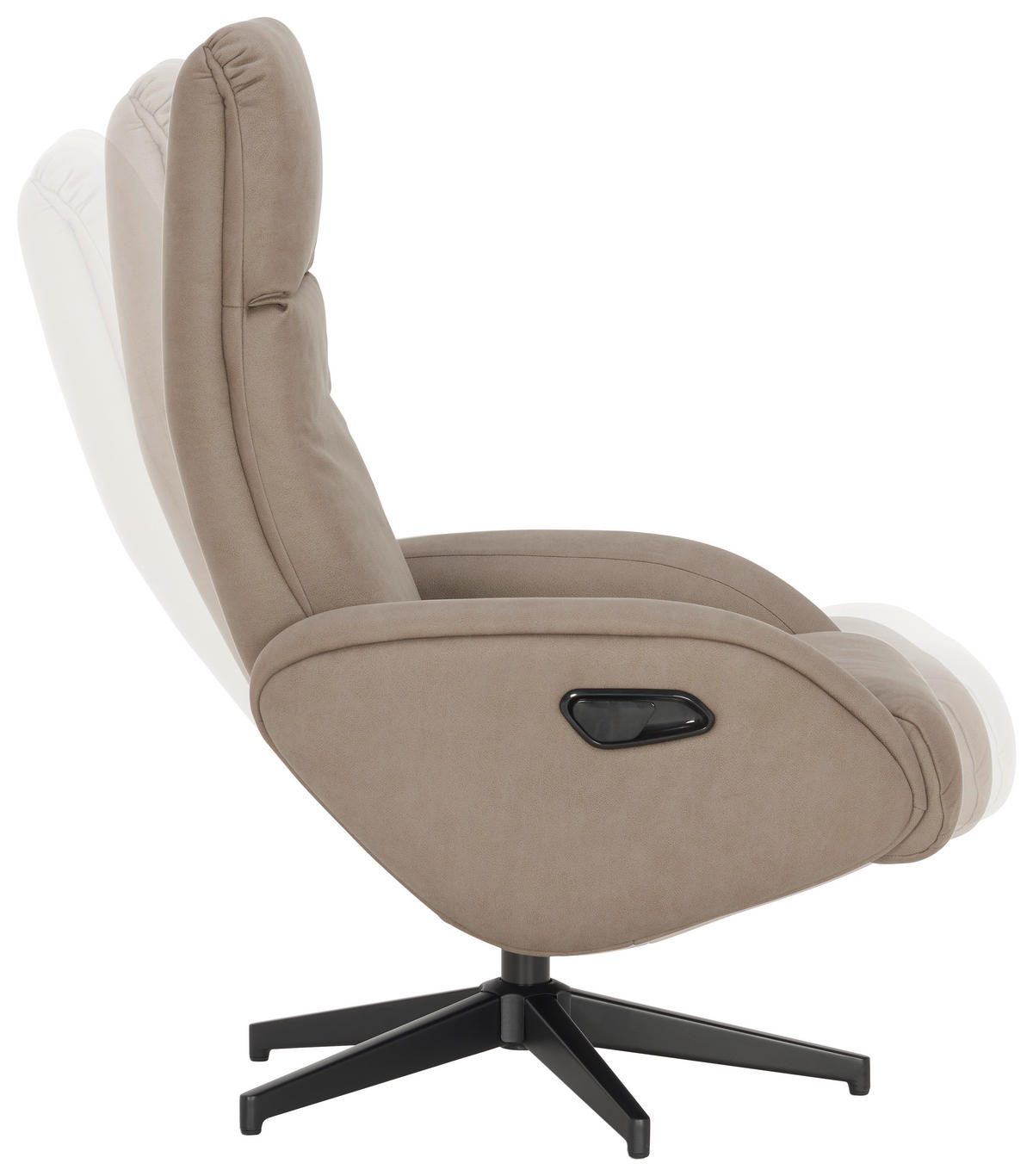 RELAXSESSELSET in Textil Taupe  - Taupe/Schwarz, Design, Textil/Metall (77/107/75cm) - Xora