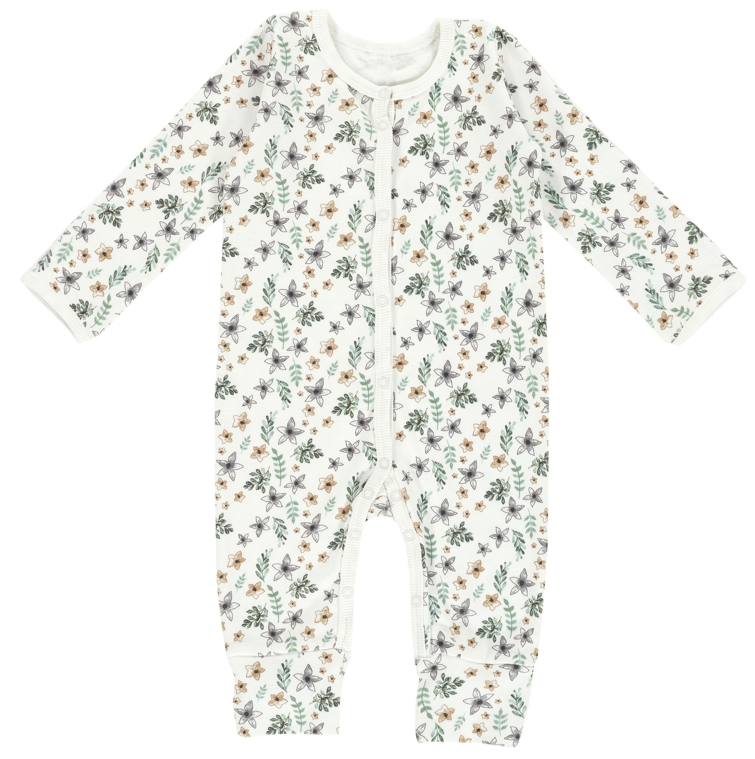 SCHLAFANZUG  - Weiß/Grün, Basics, Textil (62null) - Alvi
