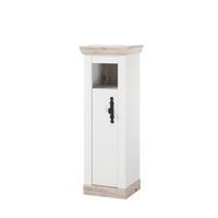 MIDISCHRANK 42/120/35 cm  - Schwarz/Pinienfarben, Design, Holzwerkstoff/Metall (42/120/35cm) - MID.YOU