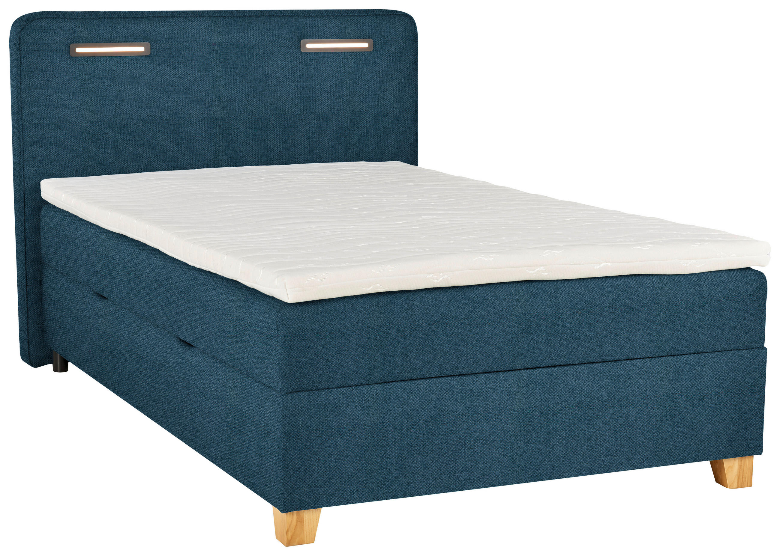 BOXBETT 120/200 cm  in Dunkelblau  - Dunkelblau, Konventionell, Holz/Textil (120/200cm) - Moderano