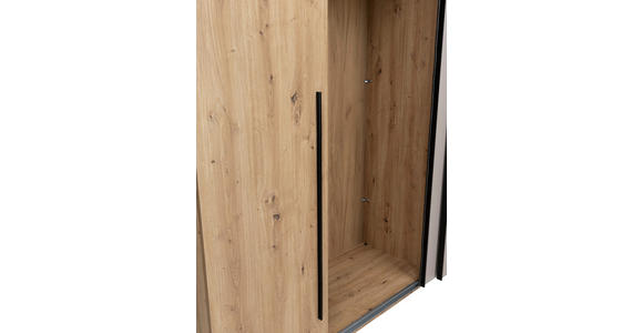 DREHTÜRENSCHRANK  in Kaschmir, Eiche Artisan  - Kaschmir/Schwarz, KONVENTIONELL, Holzwerkstoff/Metall (312,4/226,5/61,5cm) - Carryhome