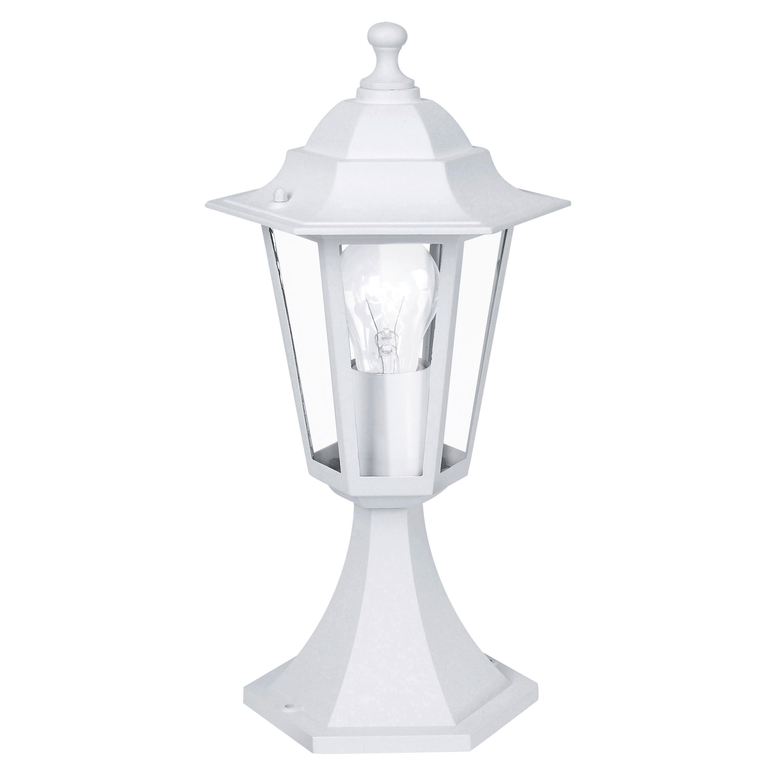AUSSENSTEHLEUCHTE - Klar/Weiss, Basics, Glas/Metall (19,5cm) - Eglo