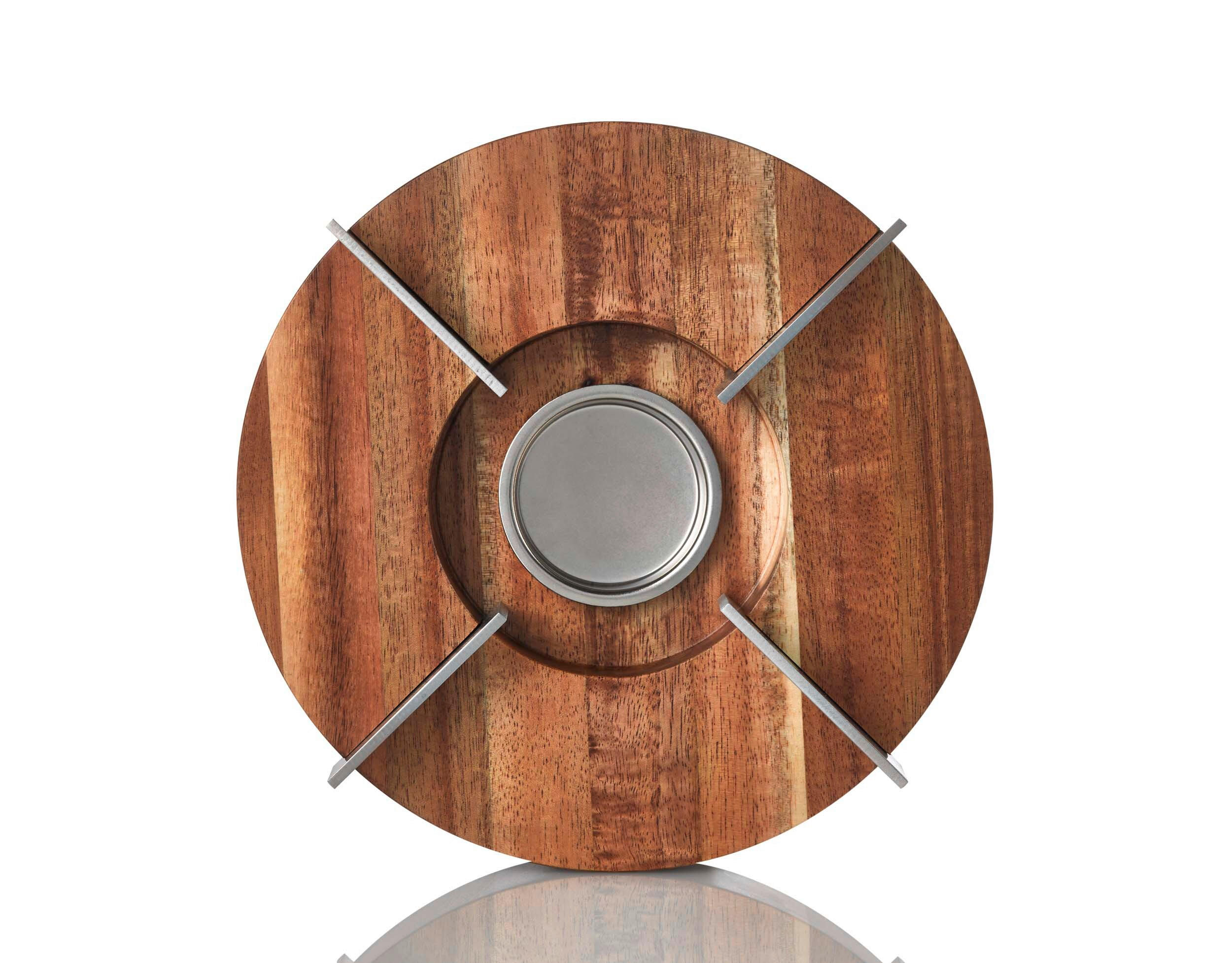STÖVCHEN UND SPEISENWÄRMER - Akaziefarben, Design, Holz/Metall (16/5,5cm) - AdHoc