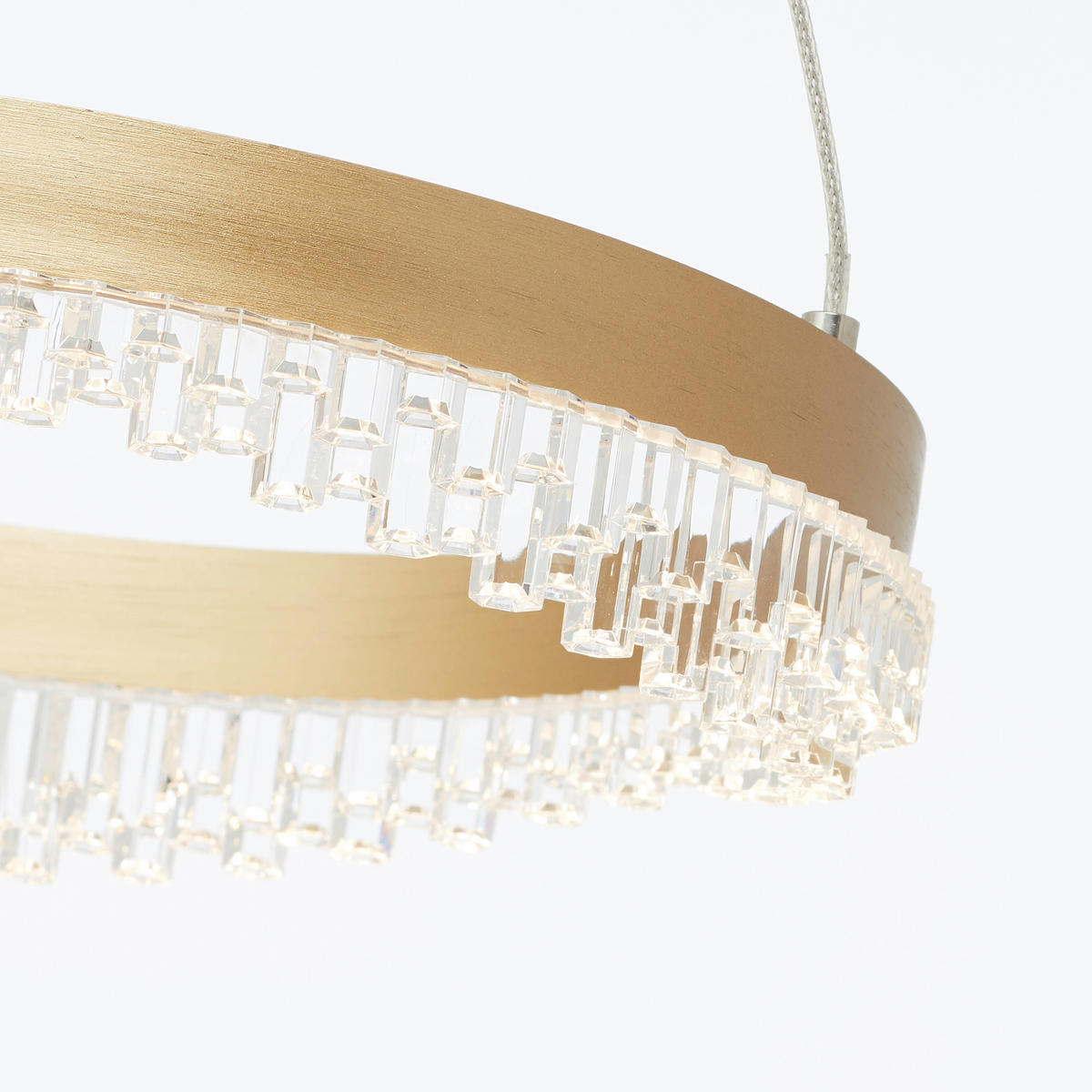 LED-HÄNGELEUCHTE 50/150 cm    - Goldfarben, Design, Kunststoff/Metall (50/150cm) - Brilliant