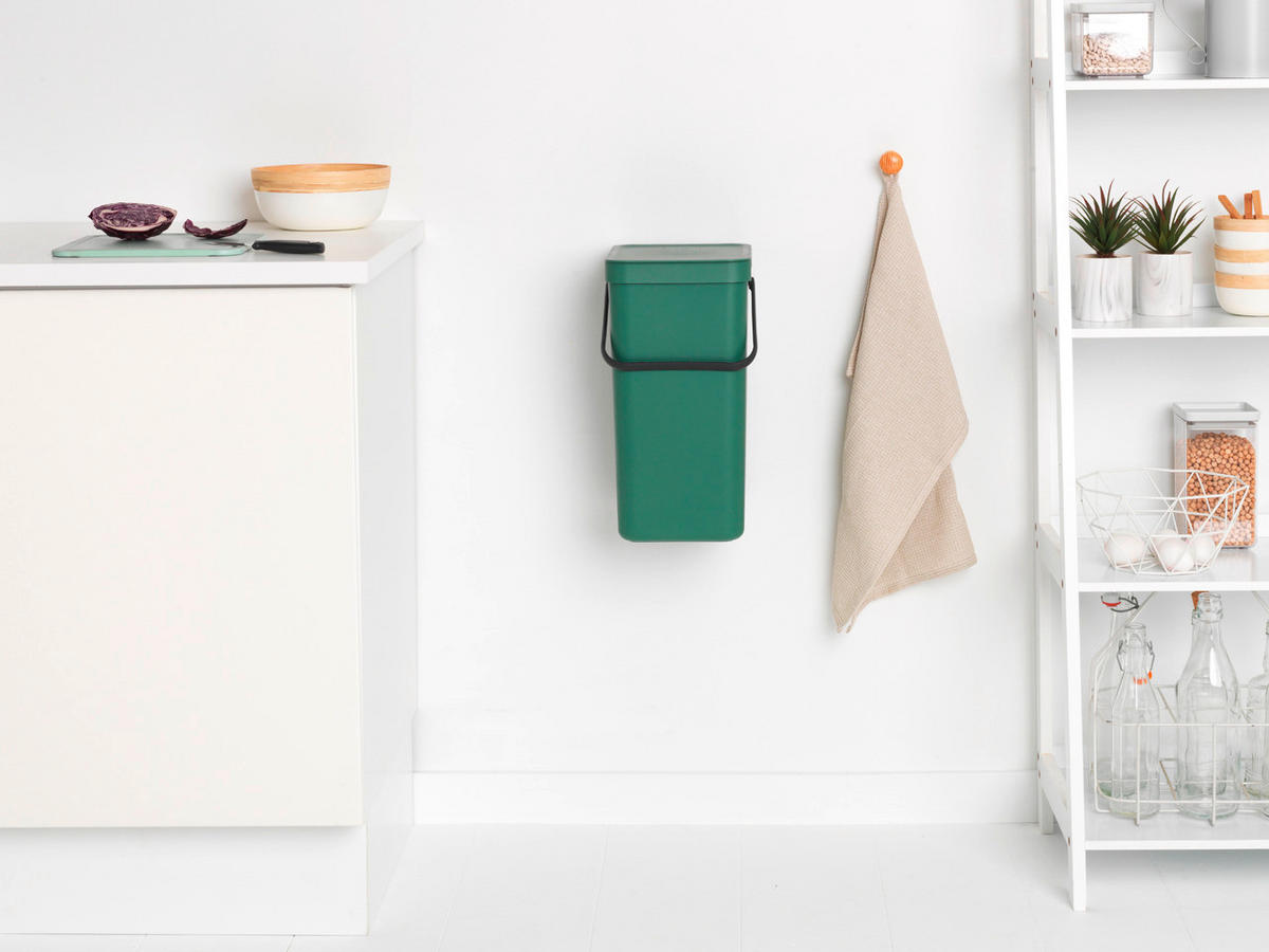 Avfallshink - grön, Basics, plast (22/40.1/27.9cm) - Brabantia