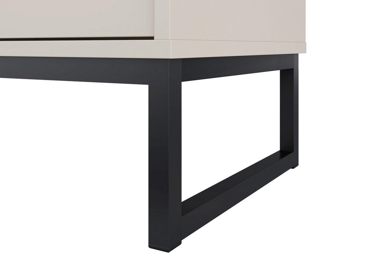 VITRINE Kaschmir  - Kaschmir/Schwarz, Design, Glas/Holzwerkstoff (53,4/180,7/36,5cm) - MID.YOU