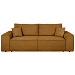 SCHLAFSOFA  mit Rücken echt, Armteil links, Armteil rechts Cord Senfgelb  - Senfgelb/Schwarz, Design, Kunststoff/Textil (261/95/108cm) - Xora