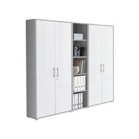 AKTENSCHRANK Grau, Weiß  - Weiß/Grau, MODERN, Holzwerkstoff (212,9/185,6/33cm) - MID.YOU