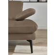 3-SITZER-SOFA in Velours Hellbraun  - Hellbraun/Beige, Design, Textil/Metall (222/89/104cm) - Dieter Knoll