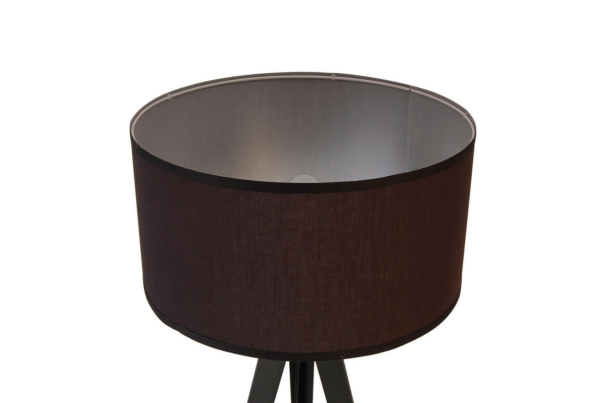 STOJACÍ LAMPA, 45/153 cm  - černá, Trend, kov/textil (45/153cm) - Novel