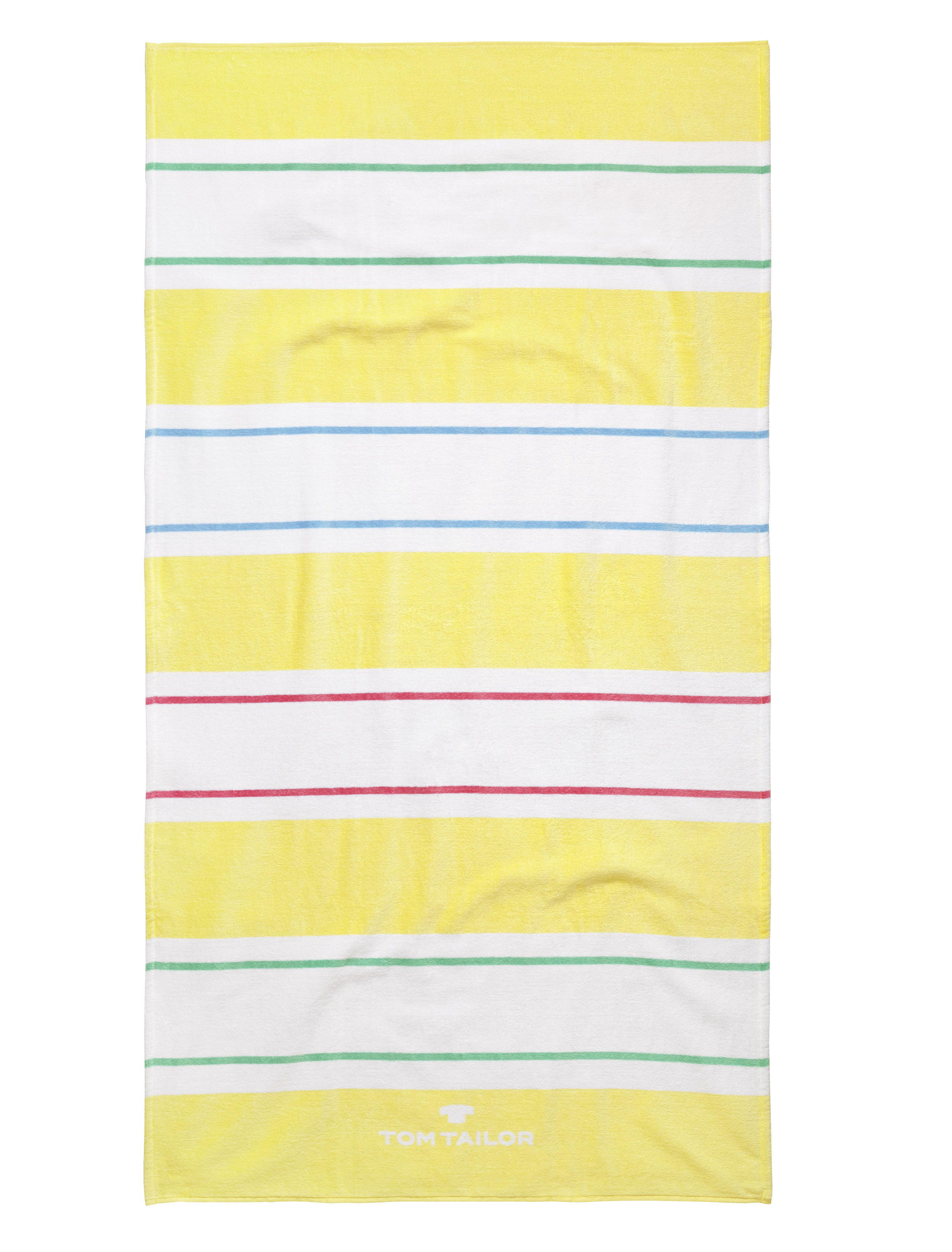 STRANDTUCH 85/160 cm  - Gelb, KONVENTIONELL, Textil (85/160cm) - Tom Tailor