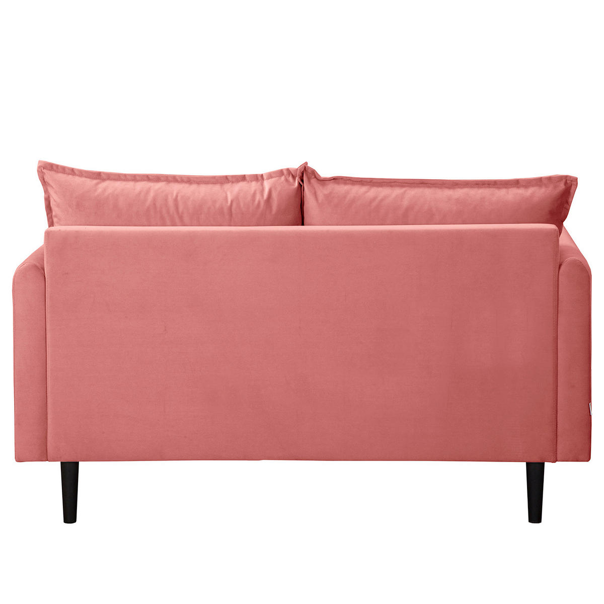 2-SITZER-SOFA JULI in Samt Rosa  - Schwarz/Rosa, Design, Holz/Textil (138/86/100cm) - P & B