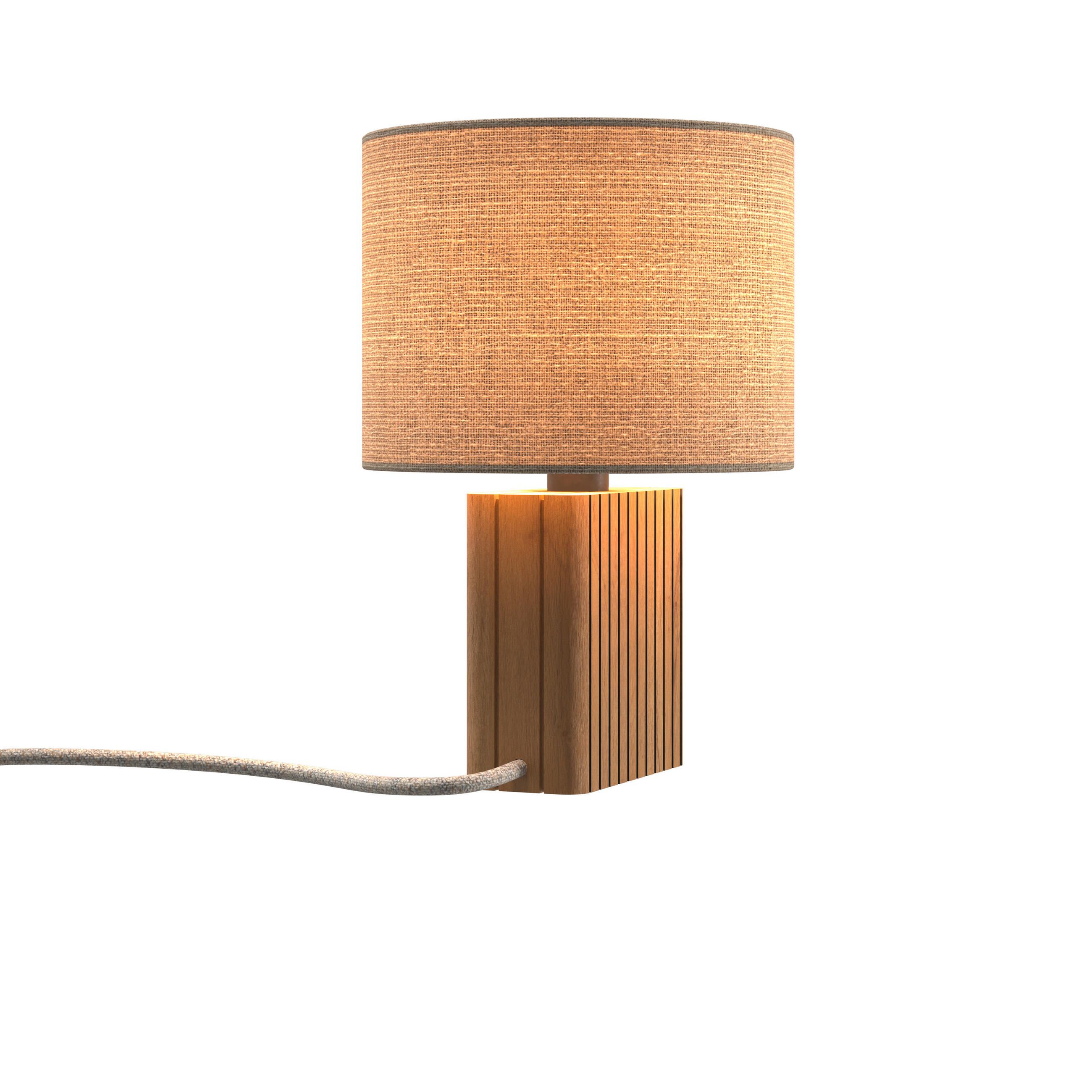 TISCHLEUCHTE Saalbach 18/36 cm   - Sandfarben, Natur, Holz/Textil (18/36cm) - Waldwelt