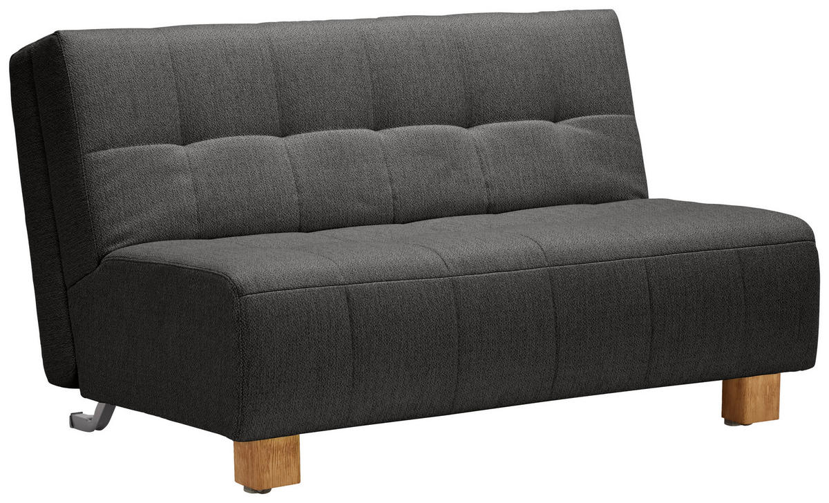 SCHLAFSOFA Textil Anthrazit  - Anthrazit/Naturfarben, Design, Holz/Textil (145/92/102cm) - Novel