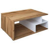 SOFFBORD i trämaterial  - vit/honungsek, Modern, trämaterial/plast (80/40/50cm) - MID.YOU