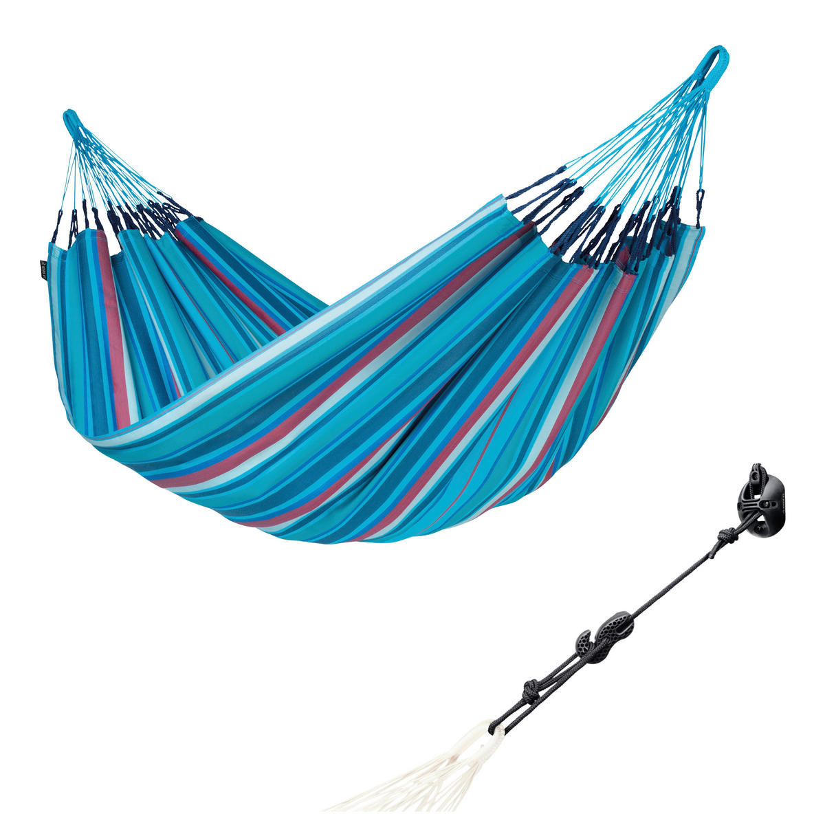HOUPACÍ SÍŤ  - modrá/třešňová červená, Konvenční, textil (160/350cm) - La Siesta